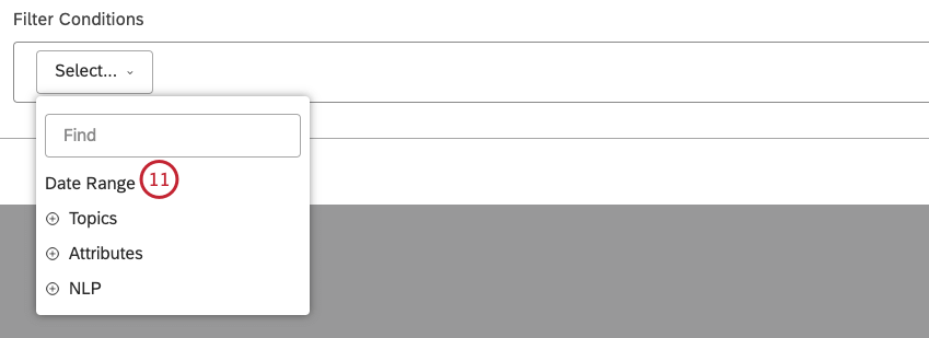 Select Date Range to define a custom date range to filter feedback by date. 