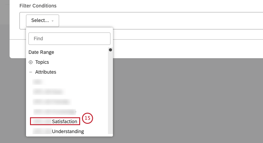 Select an attribute