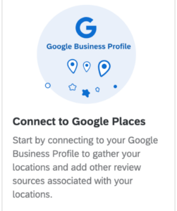 Die Kachel besagt, dass eine Verbindung zu Google Places hergestellt wird.