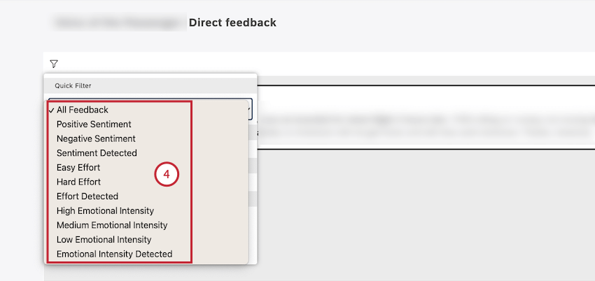 Sélectionner une option de filtre