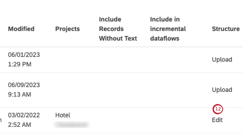 edit button in structure column