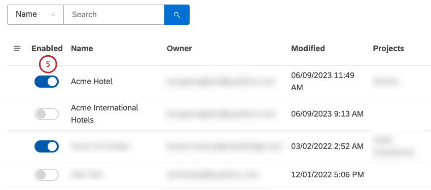 user interface described in the steps