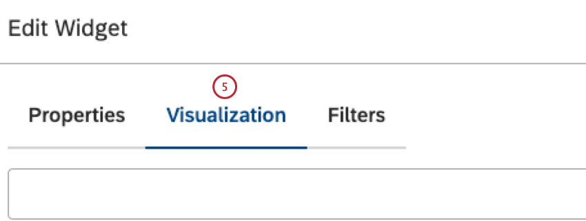 Pestaña de visualización de la ventana del widget de edición