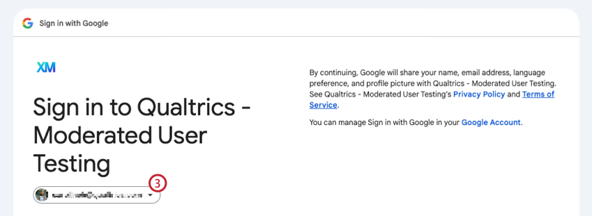 selecting a google account to sync
