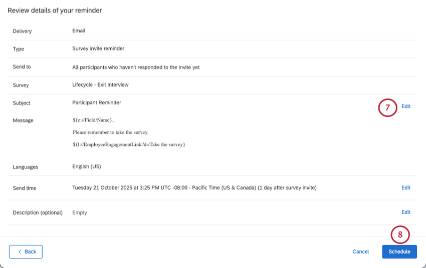 reviewing the email before sending it