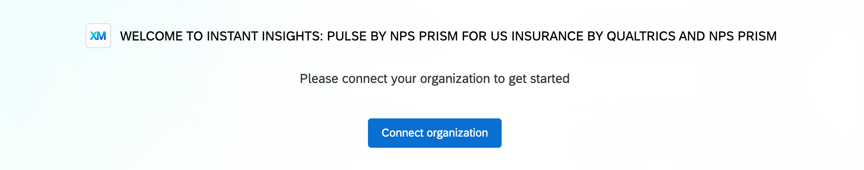 "connect organization" button