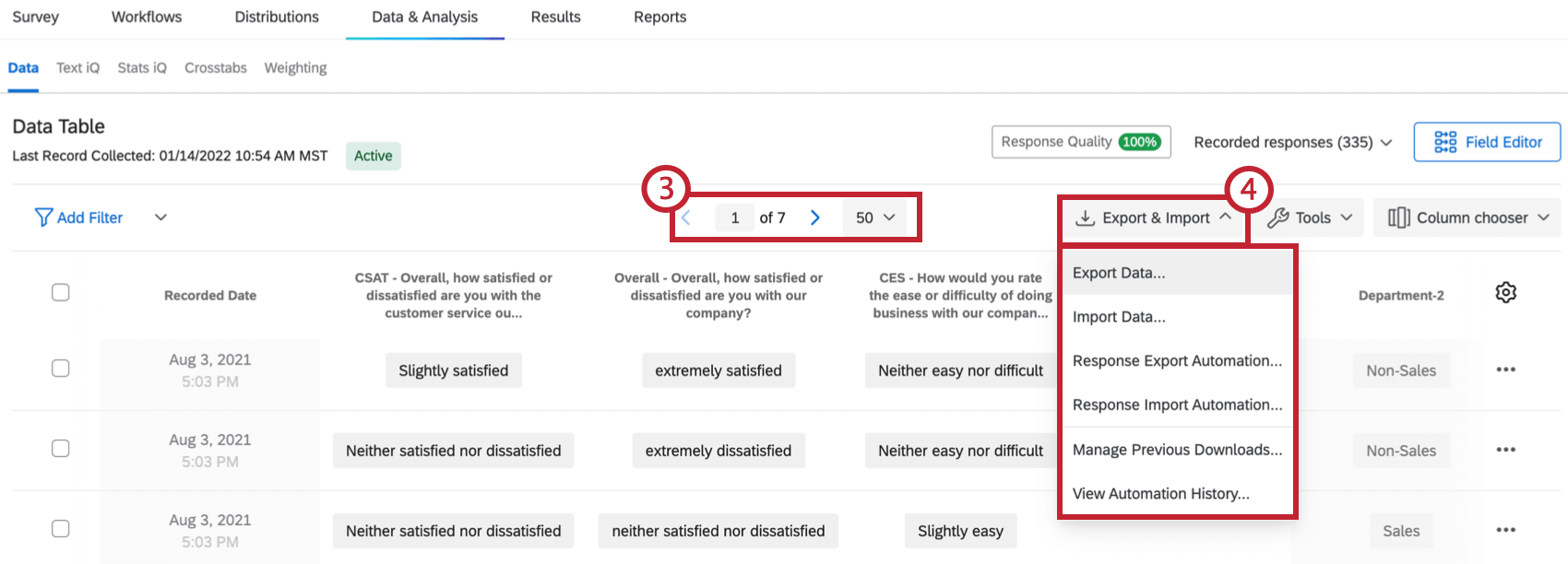 Data & Analysis Basic Overview - Qualtrics