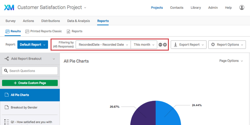 Filtering Results Reports Qualtrics Support
