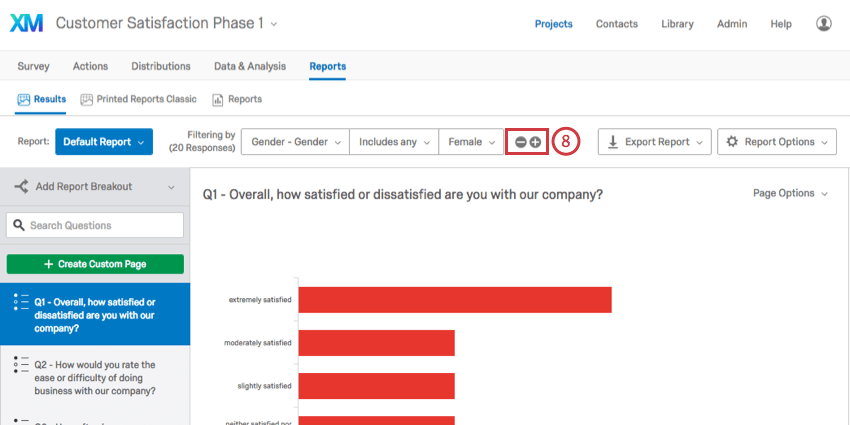 Filtering Results Reports