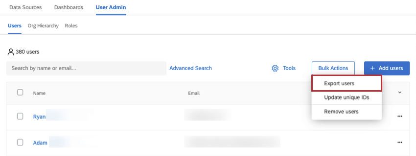 Adding, Importing, & Exporting Users (CX) - Qualtrics