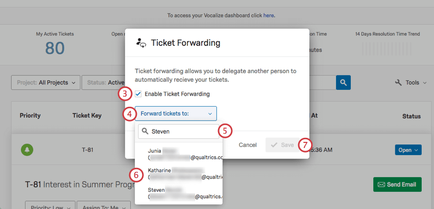 Deciding who gets tickets while you are gone