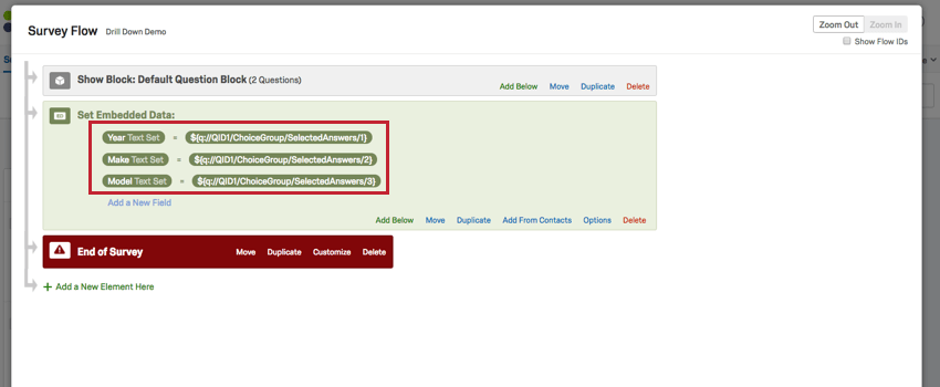 Saving Drill Down answer choices as embedded data in survey flow