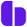 Purple lowercase B in block style
