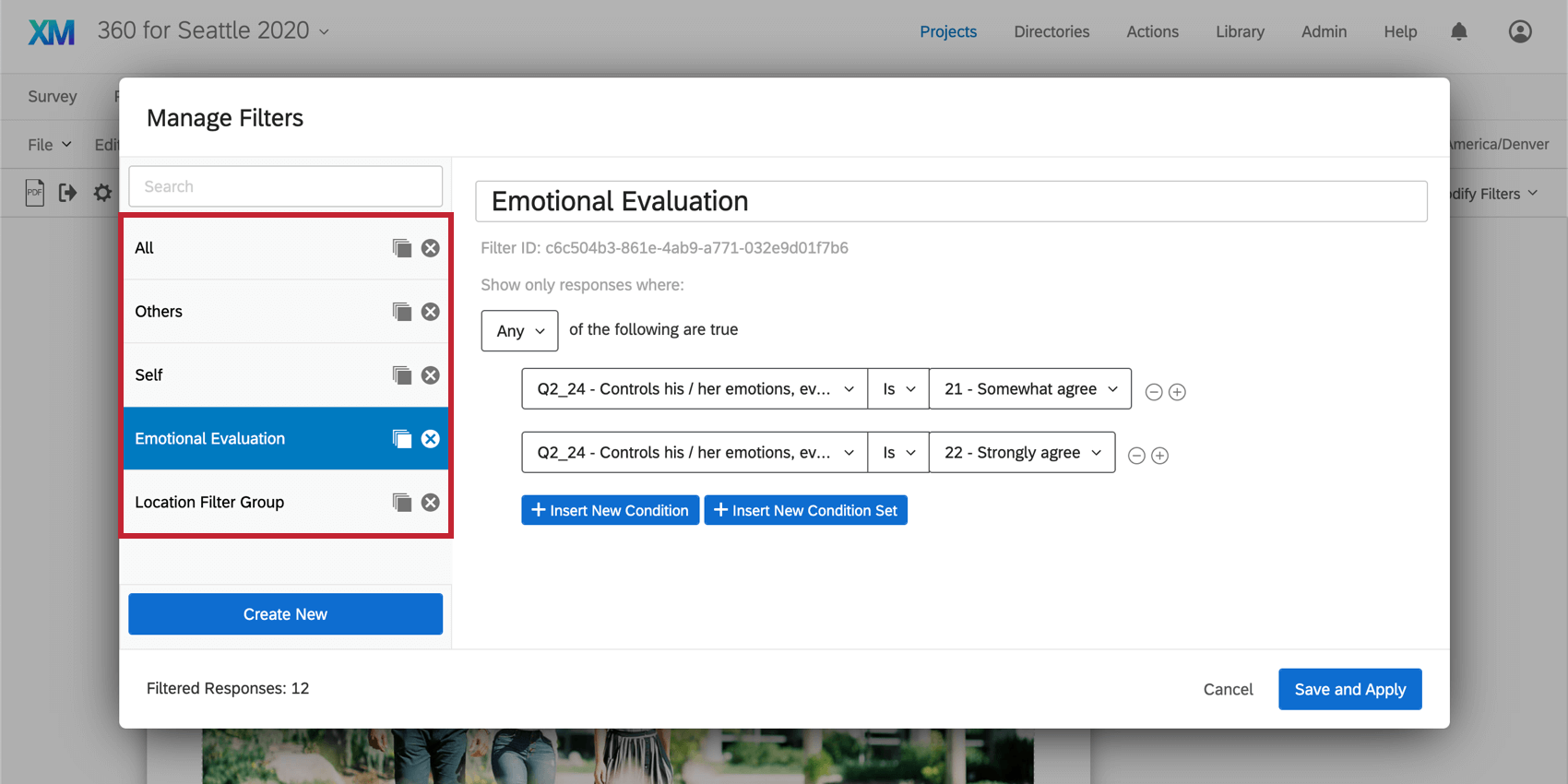 Basic Filters in 360 Reports
