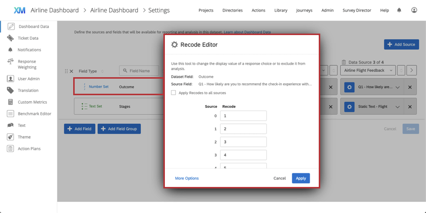 Configuring Dashboard Data for Journeys