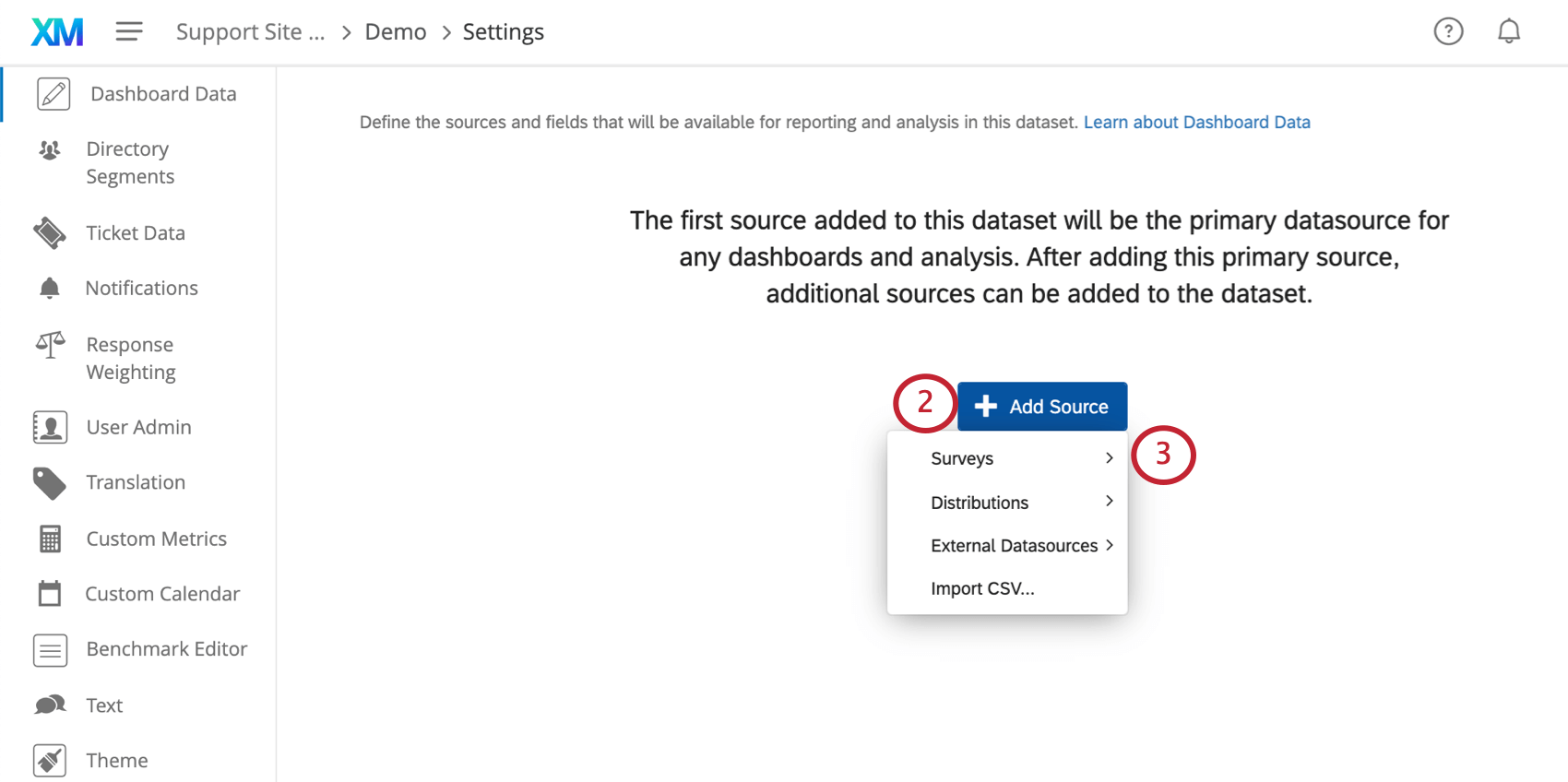 Zuordnen von CXDashboardDaten Qualtrics