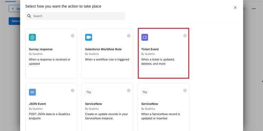 Ticket Event - Qualtrics
