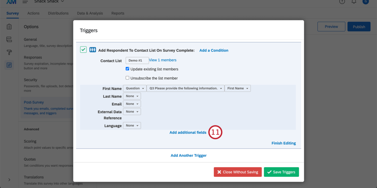 Contact List Triggers