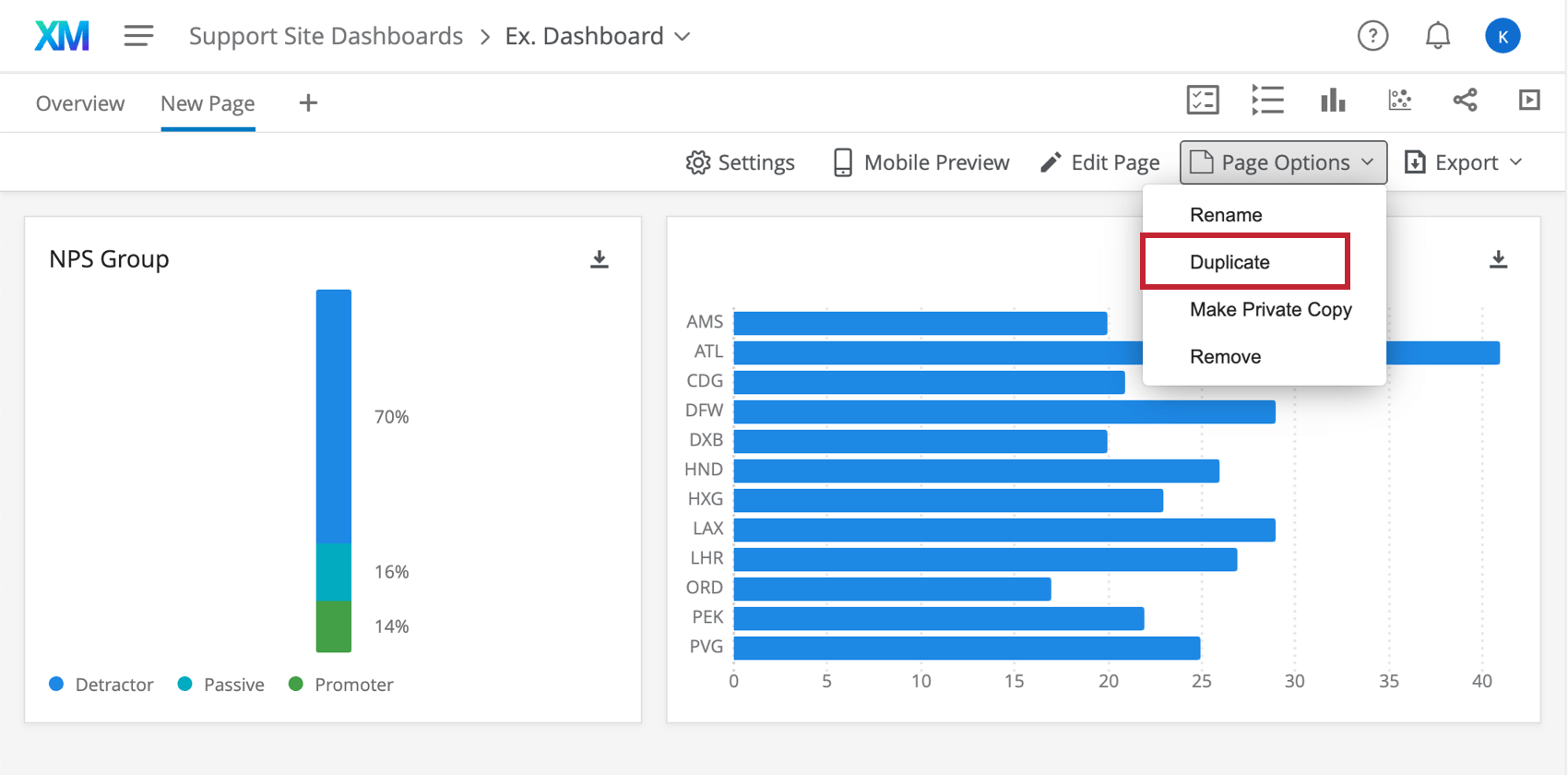 Creating CX Dashboard Pages