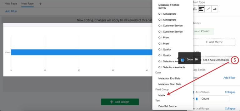 Matrix Statements in a Single Widget