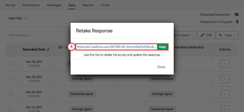 Retake Survey Link (360) - Qualtrics