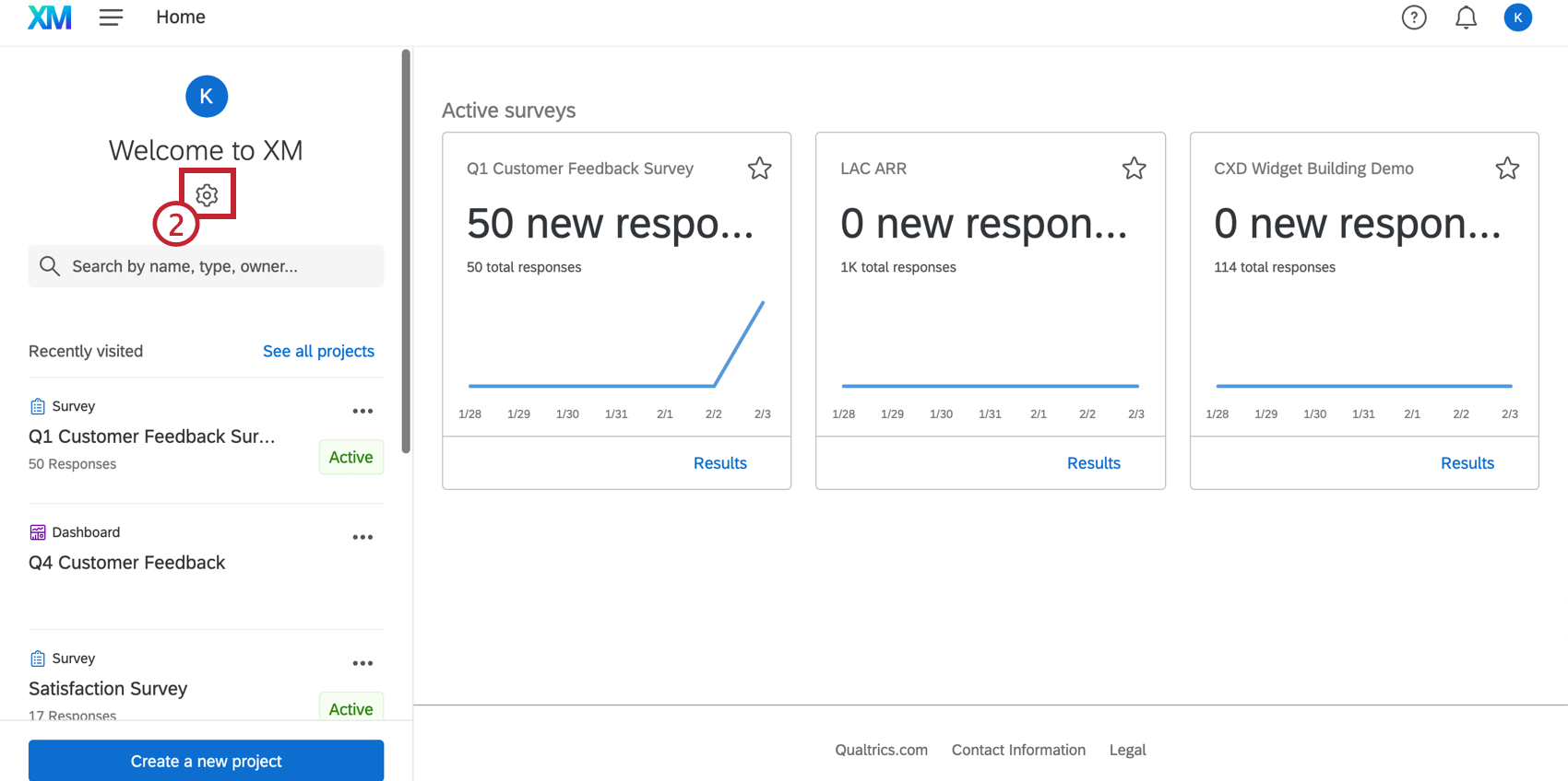 Homepage Basic Overview - Qualtrics