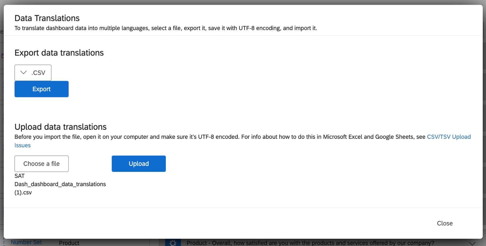 Translating Dashboard Data - Qualtrics