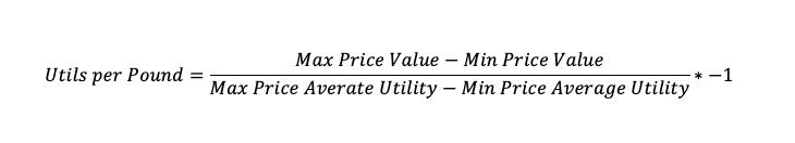 Utils per pound equation