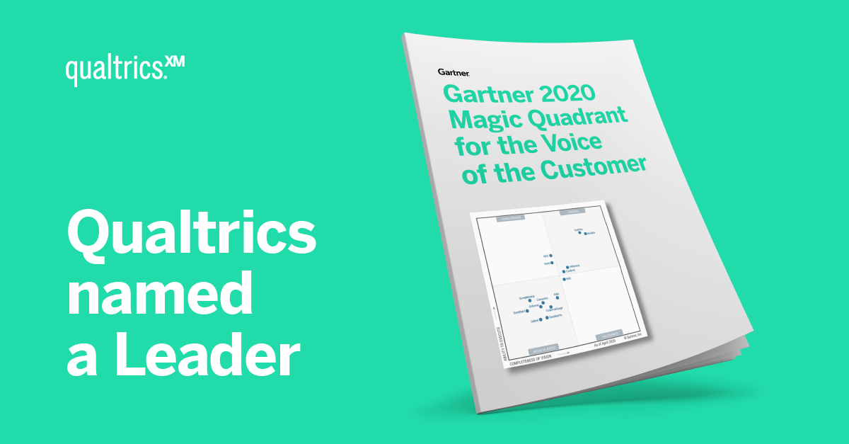 Qualtrics Named a Leader in Gartner Magic Quadrant for Voice of the