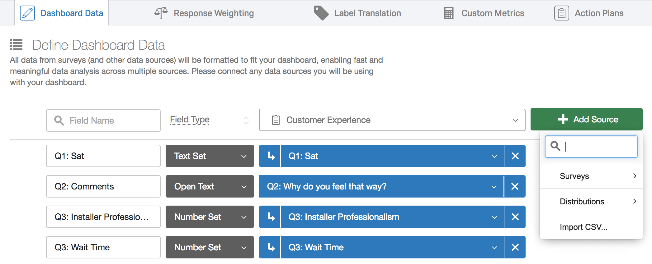 CSV upload