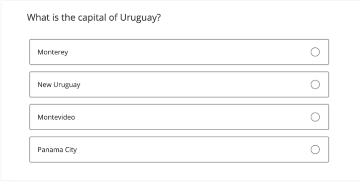 Urugway survey example