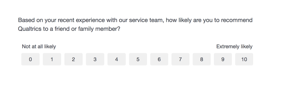 How likely are you to recommend Qualtrics to a friend or family member?