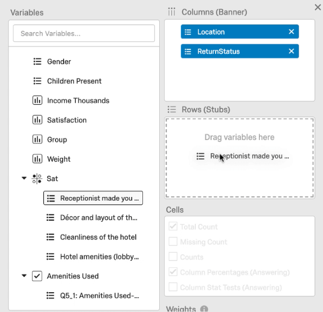 cross tab report builder tool