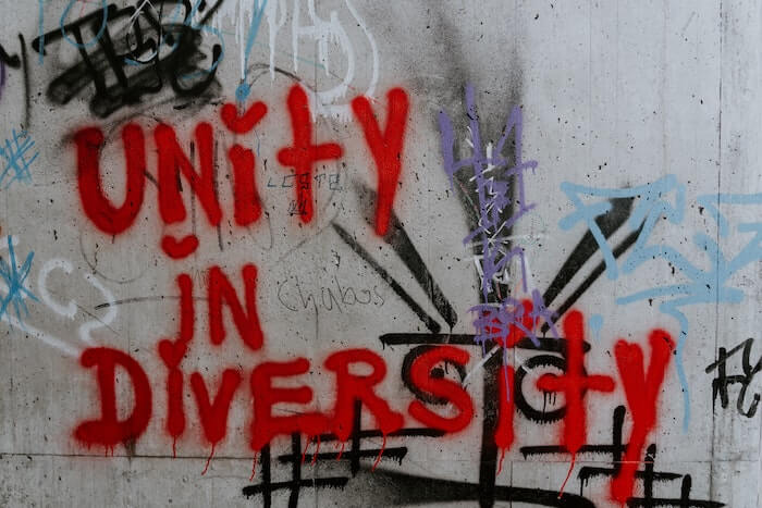 graffiti - unity and diversity DEI