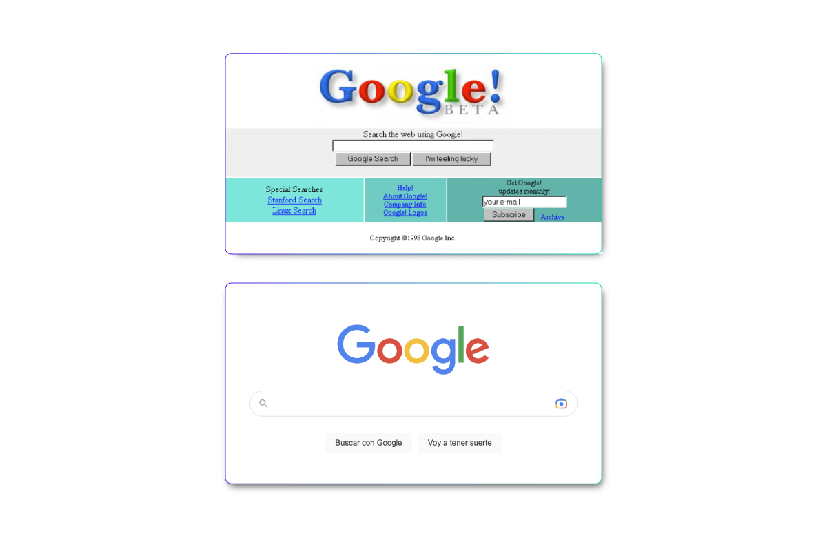 Google screenshot comparison