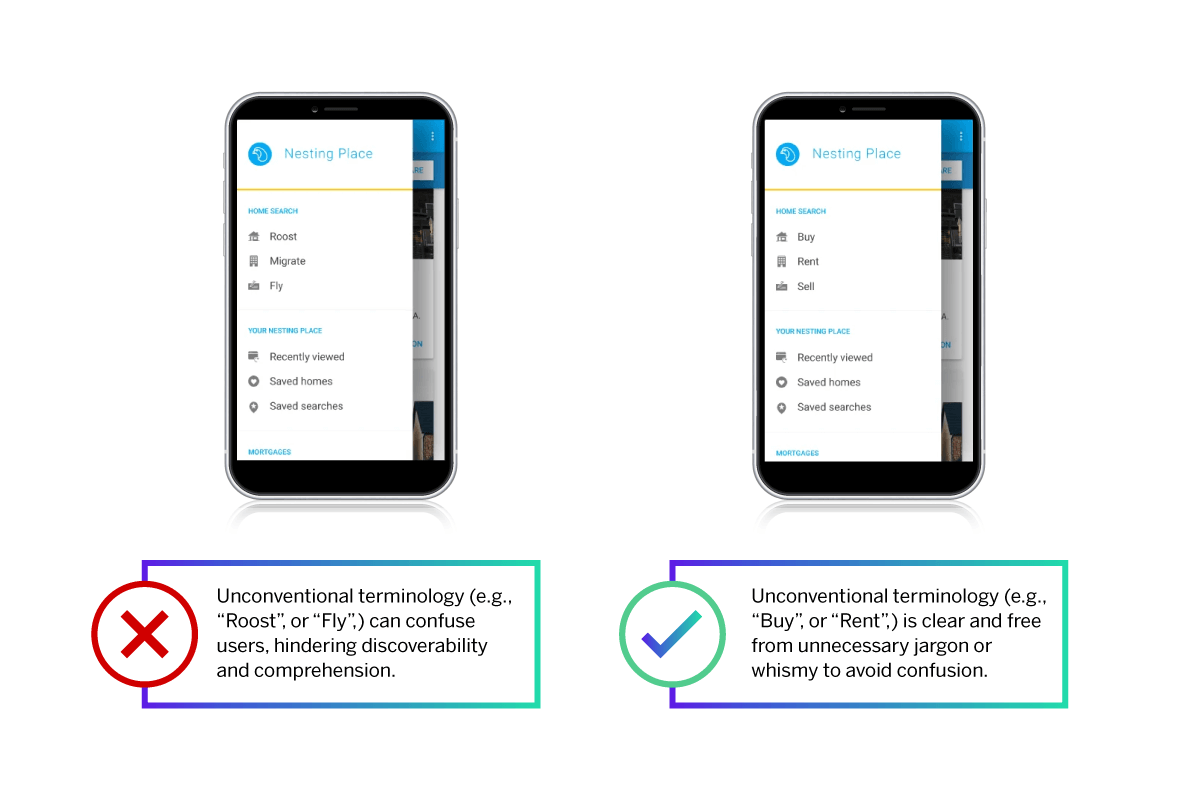 UI design mobile example