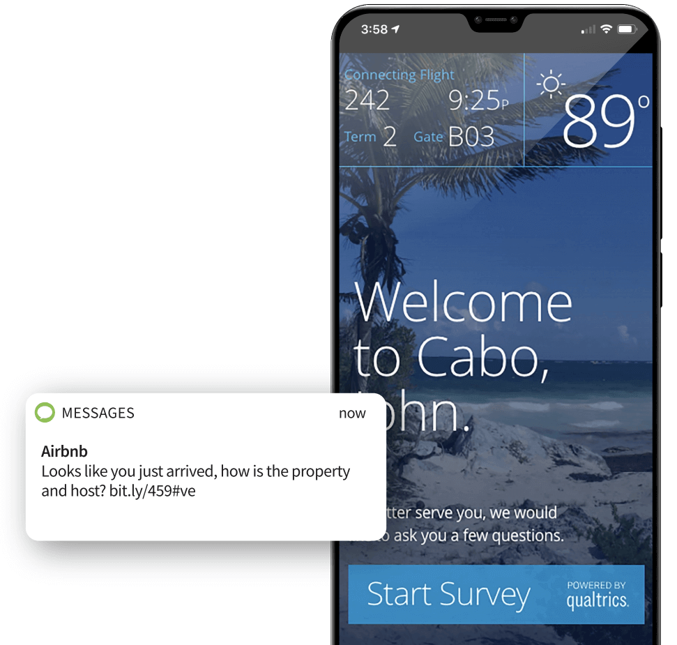 Travel survey screenshot