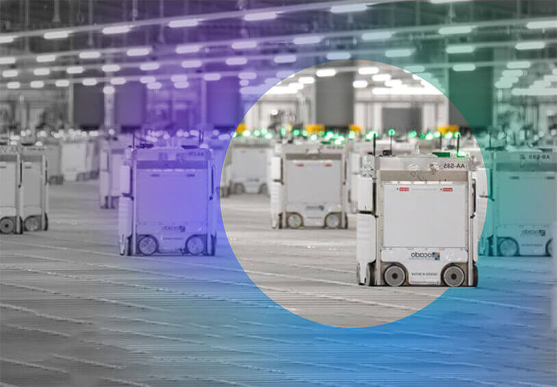 Image of robots in fulfillment center