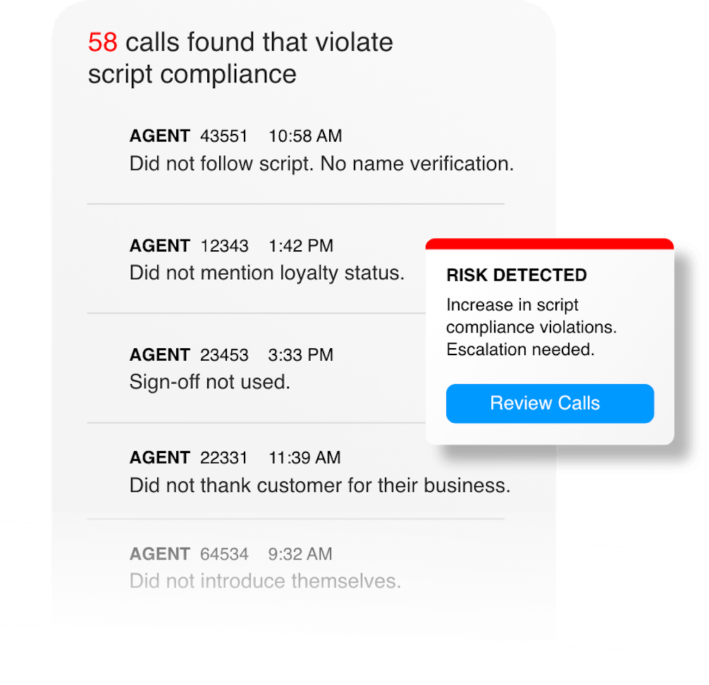 58 calls found that violate script compliance