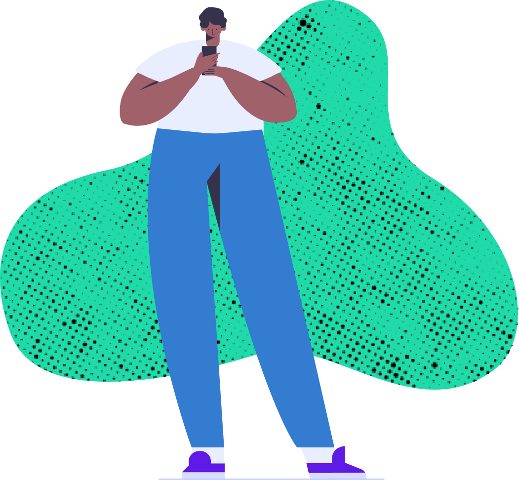 man on phone