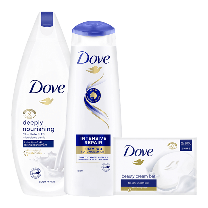 Dove bottles