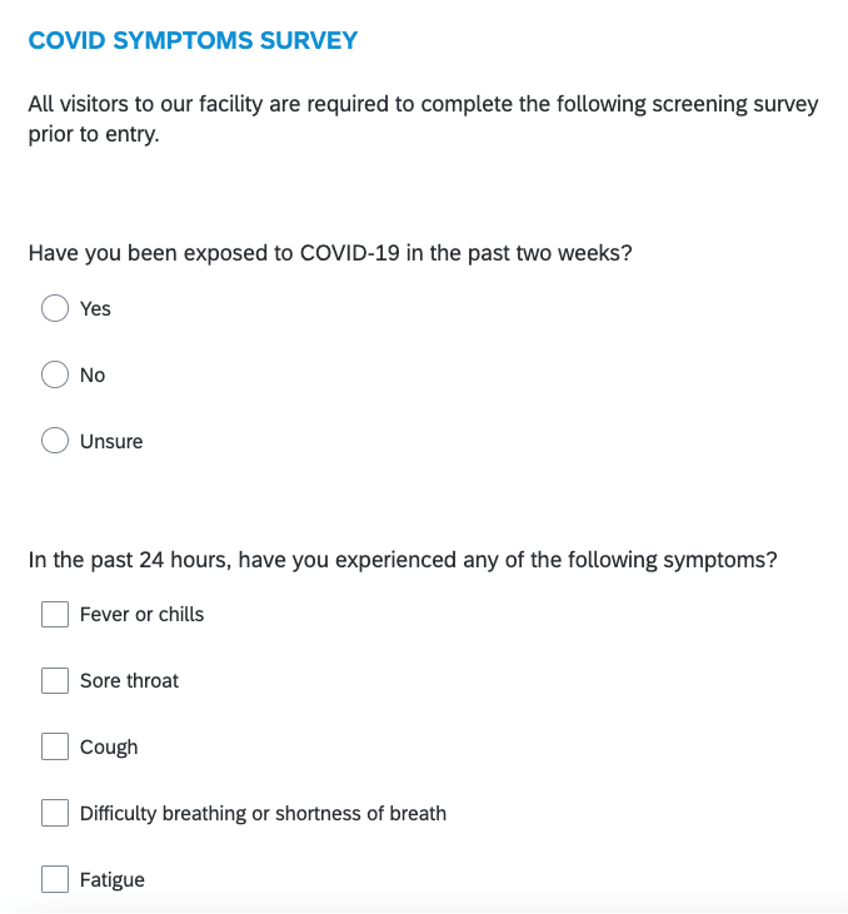 Covid symptom survey 