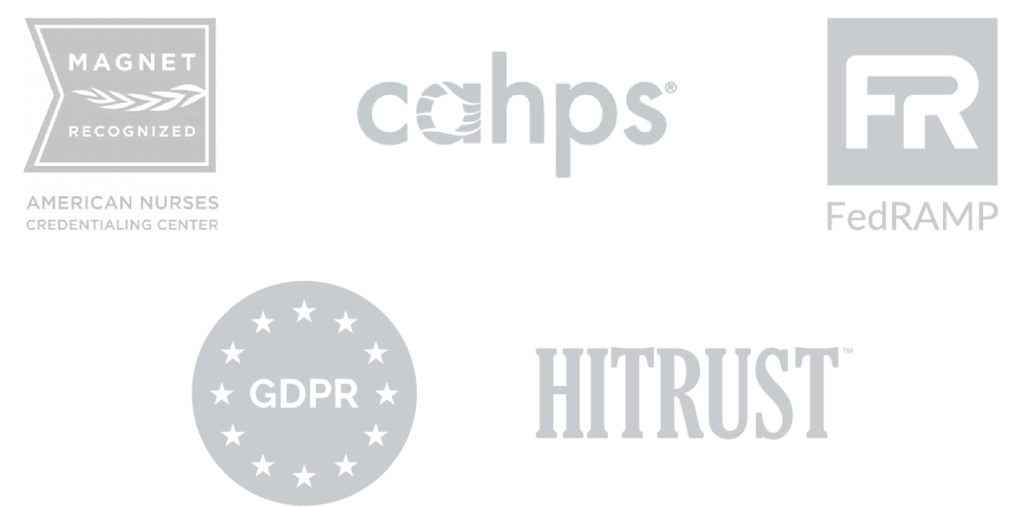 Magnet, CAHPS, FedRamp, GDPR, HiTrust