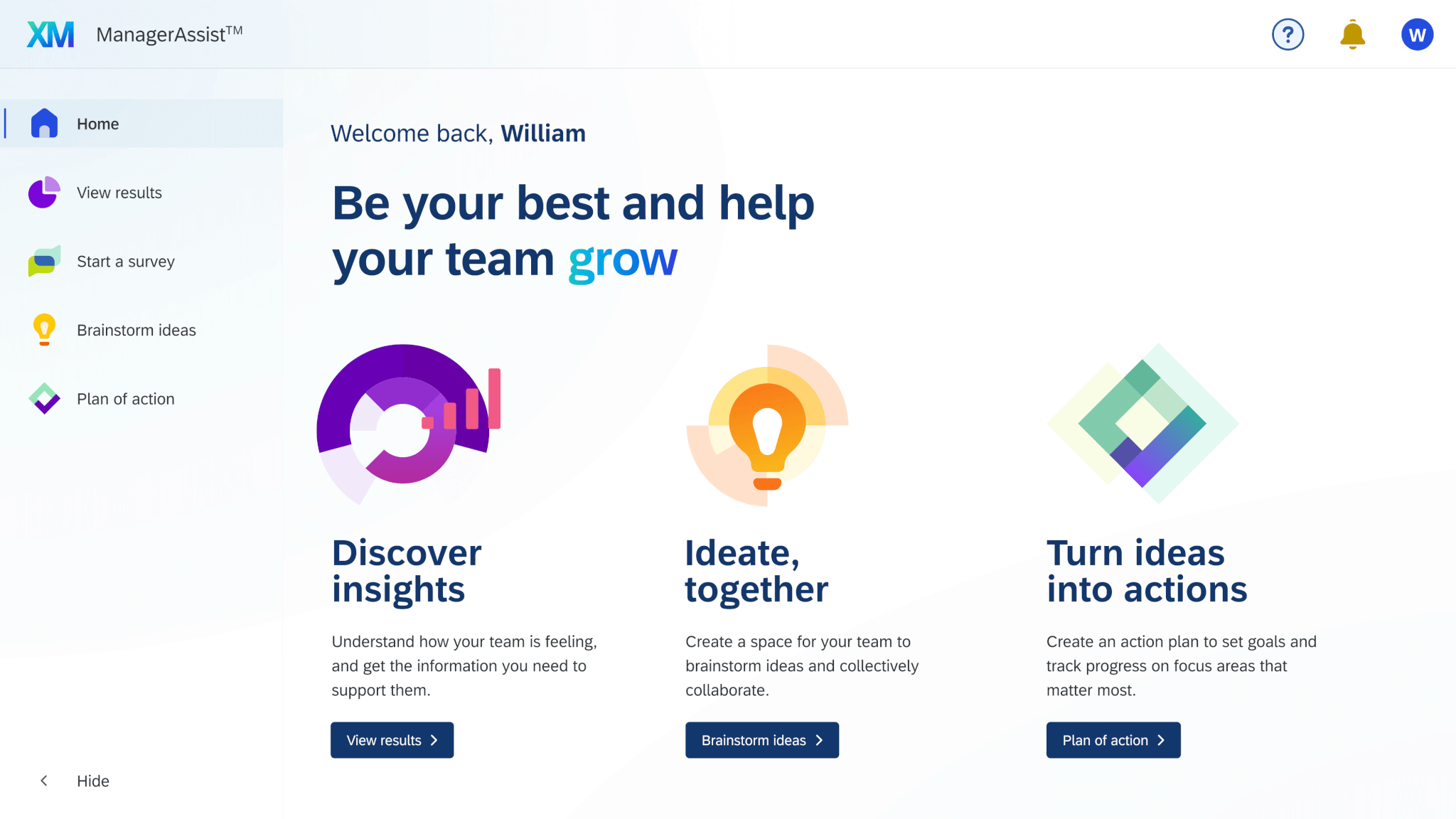 Manager Assist workspace