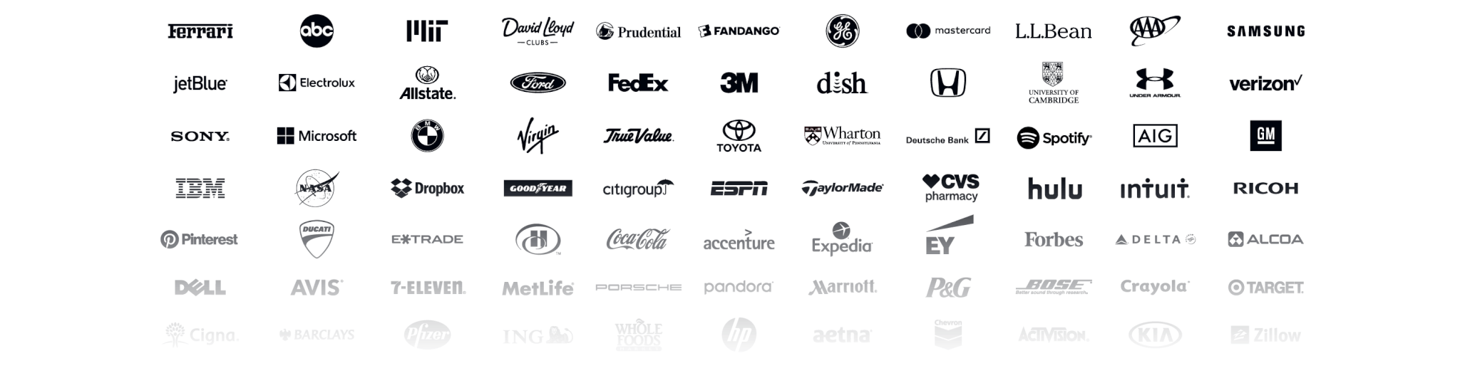mural de logos de clientes