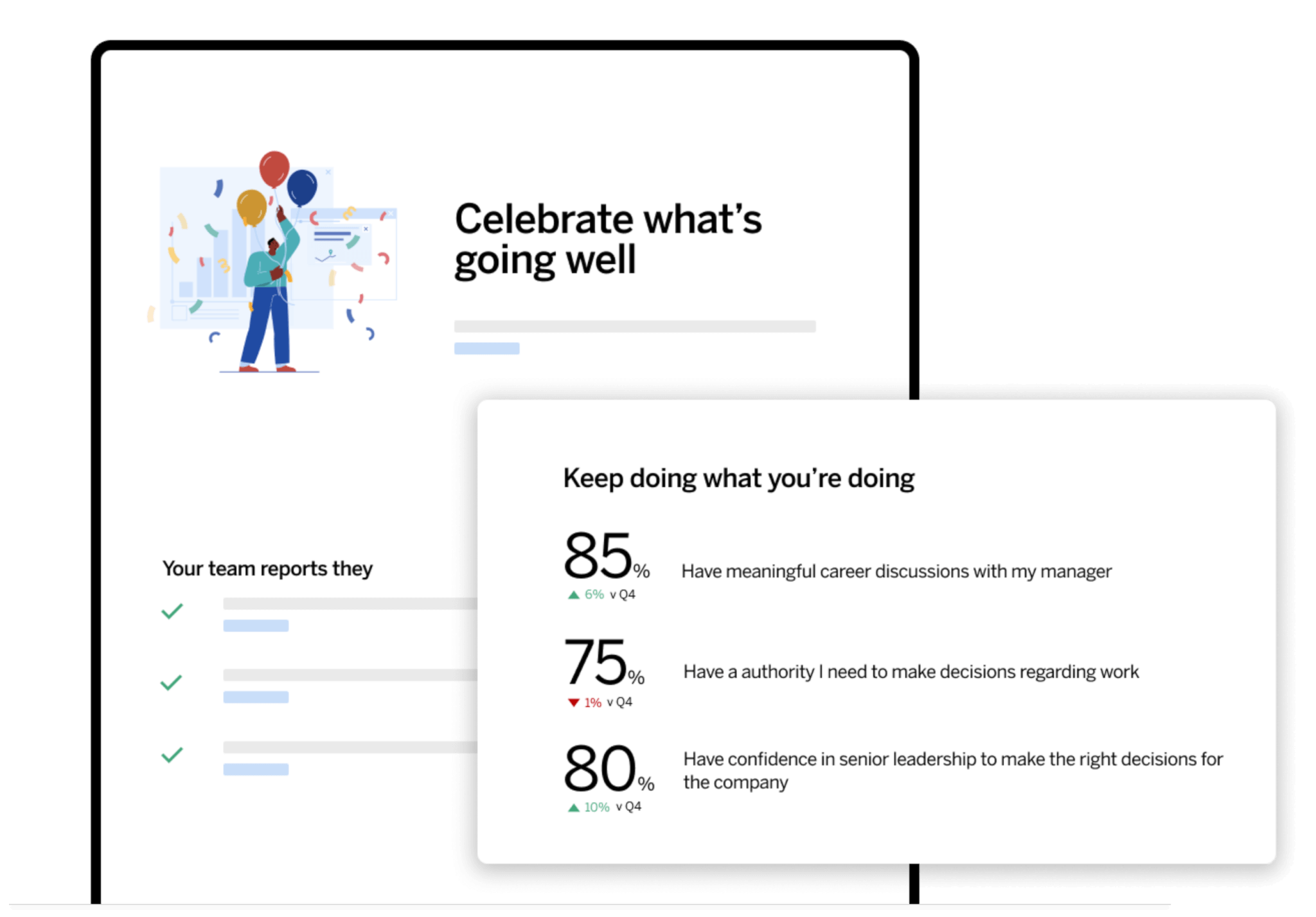celebrate what is going well - positive engagement scores