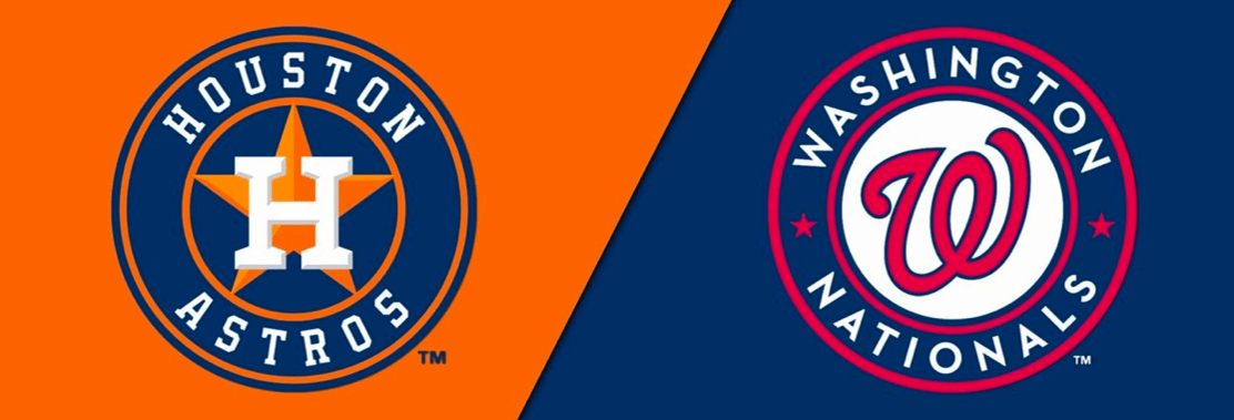 Houston Astros and Washington Nationals MLB logos