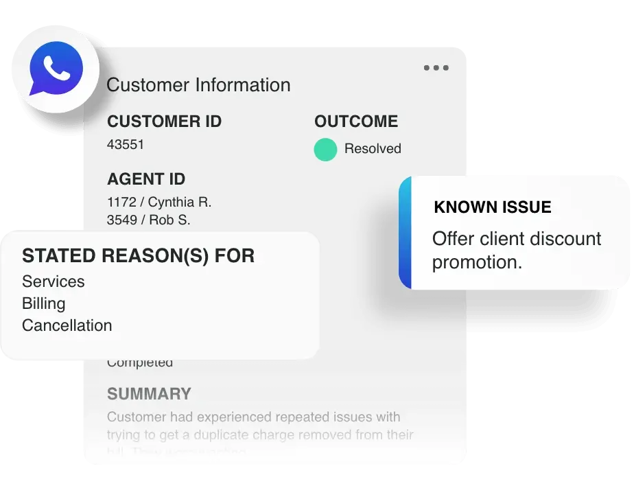 customer and agent information graph