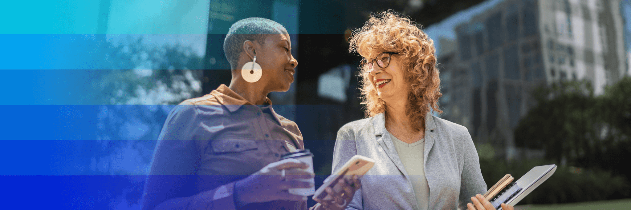 Two women talking