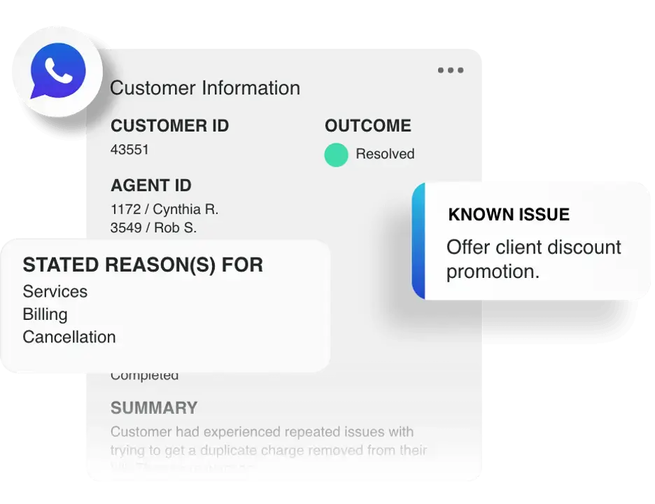 customer information summary